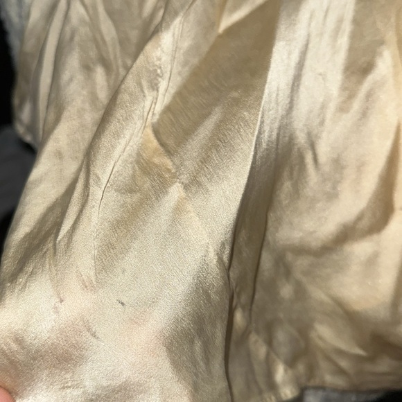 Vintage Elegant Cream open front maxi Dress with Lace Details size small - Picture 10 of 12